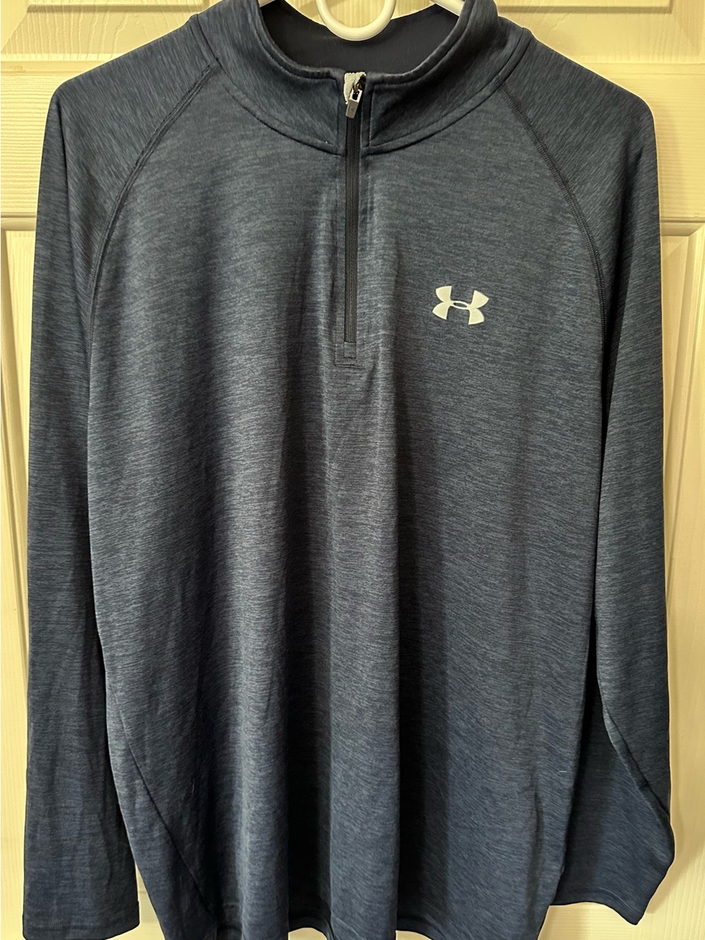 Under Armour HeatGear Men's Blue 1/4 Zip Mock Neck Loose Pullover XL